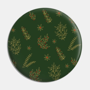 Christmas holly Pin