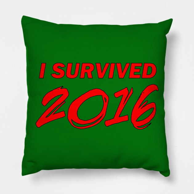 I Survived 2016 Pillow by MalcolmKirk