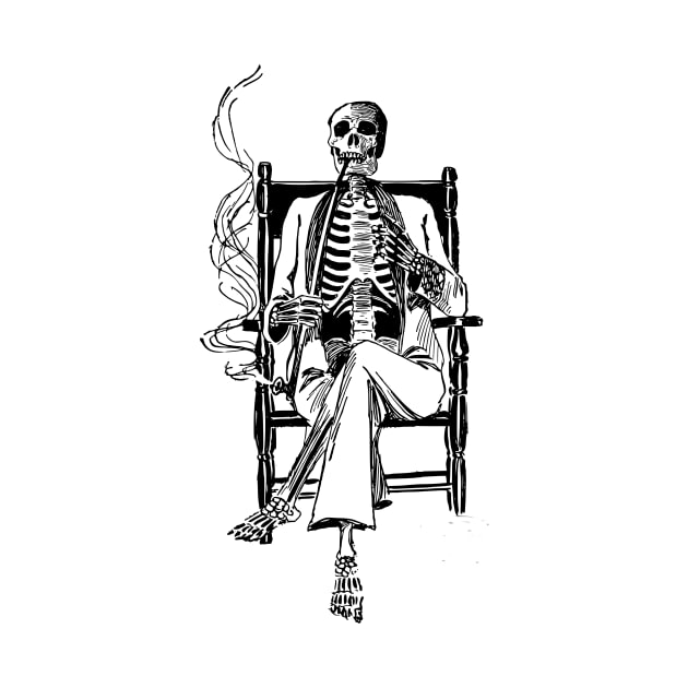 Smoking skeleton by Fero_Island