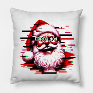 Retro Glitchmas: 19th Edition Santa Claus Tee Pillow