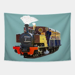 Steam Train and driver Tapestry