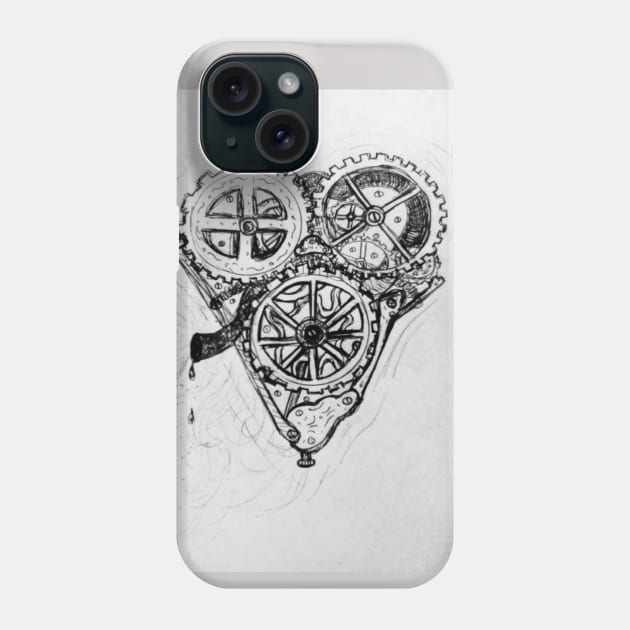 steam punk heart Phone Case by cjeff13