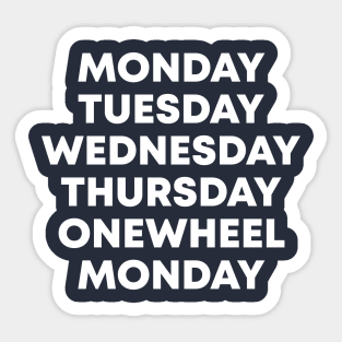 Minimalistic Script Days of the Week Stickers