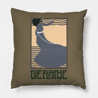 Die Flache Dancing Girl Retro Vintage Poster Pillow