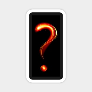 Fiery question mark Magnet