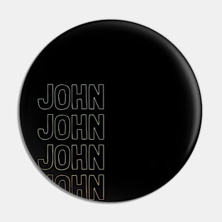 John Name Pattern Pin