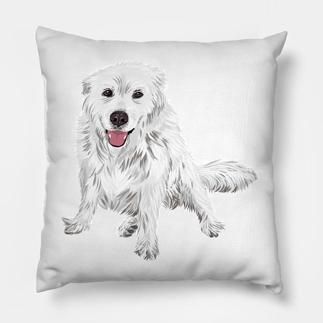 Sassy the Samriever Pillow by MichellePhong