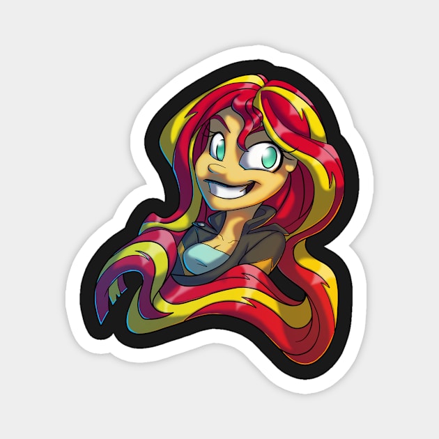 Sunset Shimmer Magnet by Zombieapple