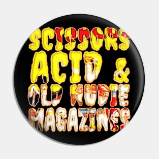 Scissors Acid & Old Nudie Magazines | Funky GOTH | LSD Circus Vintage Creep Typography Design By Tyler Tilley (tiger picasso) Pin