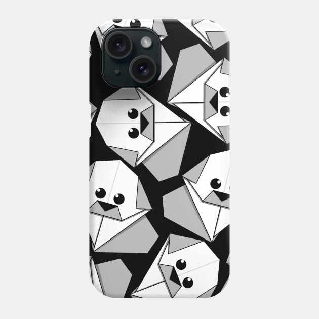 Origami Puppy Black Phone Case by Sketchbook ni Abi