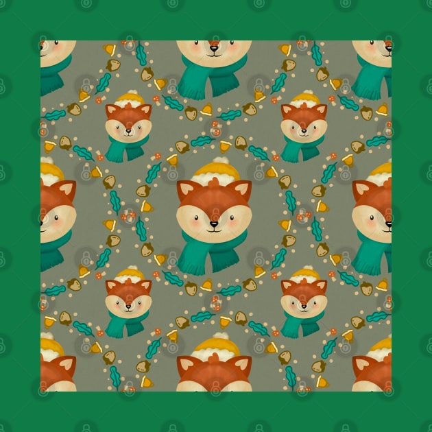 Merry Foxmas Wreath Pattern by i am Cuta