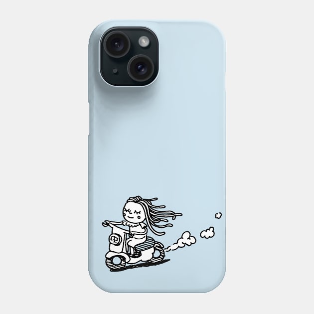 Dreamer on scooter Phone Case by ismaelandia