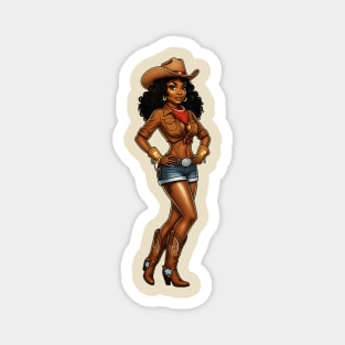 Cowgirl, Black Girl Magic Magnet