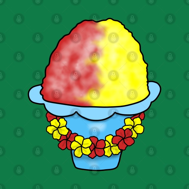 Hawaiian shaved ice with Lei by Becky-Marie
