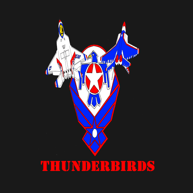 USAF Thunderbirds F22 Raptors by Joseph Baker