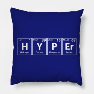 Hyper (H-Y-P-Er) Periodic Elements Spelling Pillow