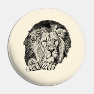 Lion portrait Pin