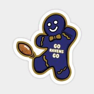 Baltimore Ravens Gingerbread Man Magnet