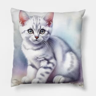 Burmilla Watercolor Kitten - Cute Kitties Pillow