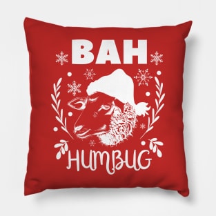 Funny Christmas Pyjama Top,  Bah Humbug, Funny Christmas Sheep Pun, Family Christmas Pyjama Pillow