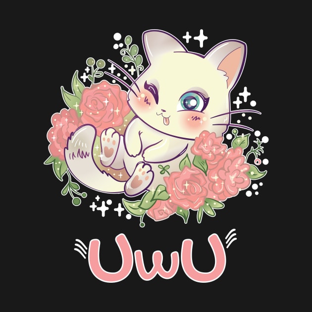 Uwu Cat Kwaii Cute Japan Anime by MooonTees