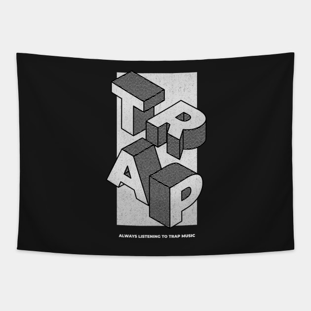 Trap Music Isometric Letter Blocks Tapestry by RareLoot19