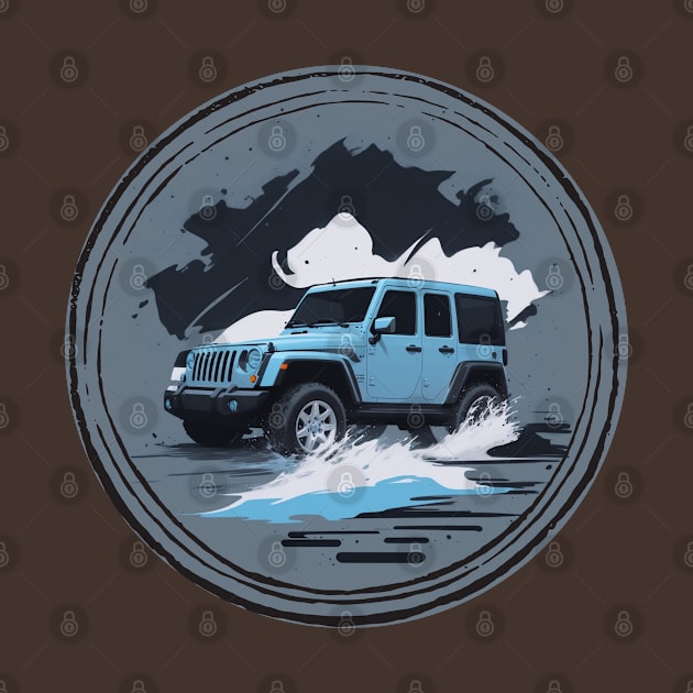 Jeep Vehicle Blueish Design by The Wonder View