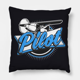 Pilot propeller plane retro style gift Pillow