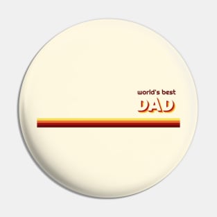 World's Best Dad Vintage Retro Pin