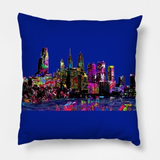 Philadelphia in graffiti Pillow