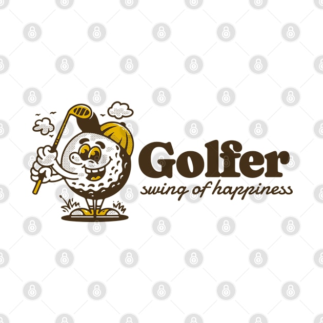 Golfer, swing of happiness by adipra std