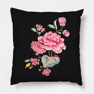 Hot Pink Flower Bouquet Pillow