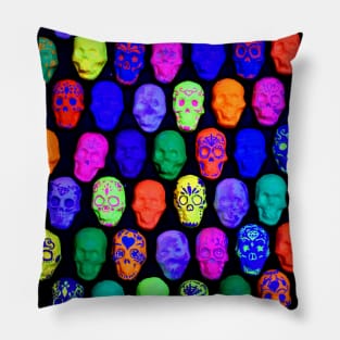 Blacklight Sugar Skulls Pillow