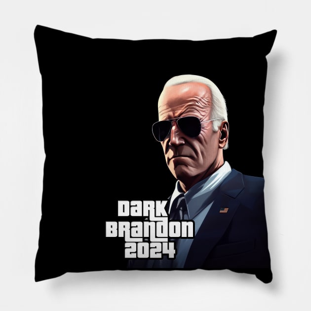 Dark Brandon 2024 Pillow by marcovhv