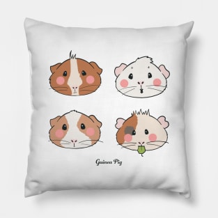 Cute adorable Guinea pigs illustration Pillow