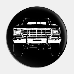 White 1977 F150 Ranger XLT Sketch Art Pin