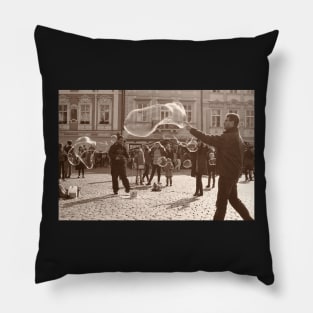 Bubble Man of Prague Pillow