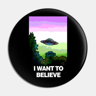 I WANT TO BELIEVE in GENDERQUEER Pin