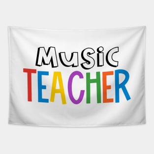 Rainbow Music Teacher Tapestry