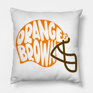 Orange And Brown Helmet Pillow