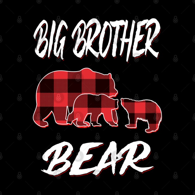 Big Brother Bear Red Plaid Christmas Pajama Matching Family Gift by intelus