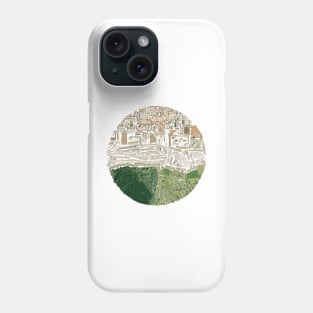 the genius loci in the city landscape, ecopop urban collage street map Phone Case