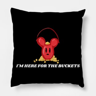 I'm Here For The Buckets (Red) Pillow