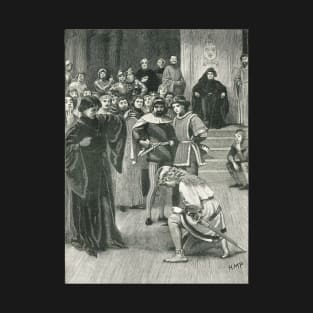 Joan of Arc kneeling before Charles VII Circa 1429 T-Shirt