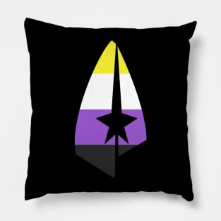 Pride Non-Binary Treksphere Logo Pillow