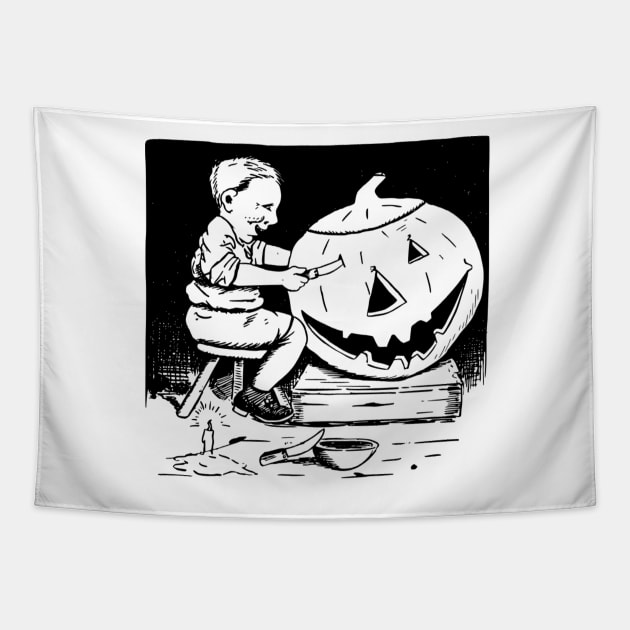 Cute but creepy halloween Tapestry by IOANNISSKEVAS