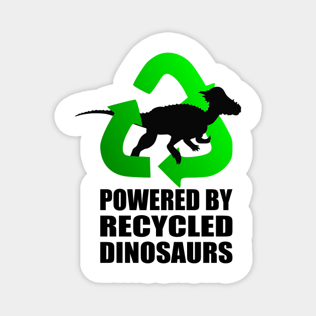 Pachycephalosaurus - Powered by Recycled Dinosaurs Magnet by birdo