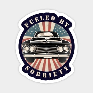 Classic American Car Fueled By Sobriety Magnet