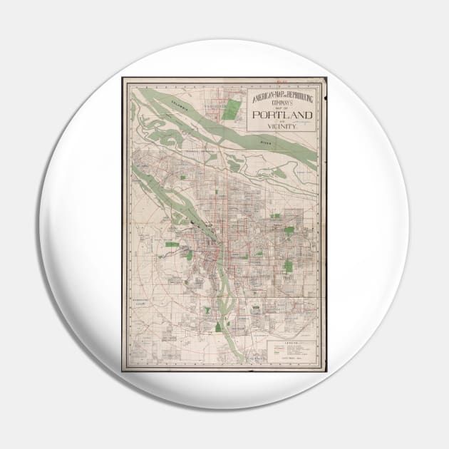 Vintage Map of Portland Oregon (1912) Pin by Bravuramedia