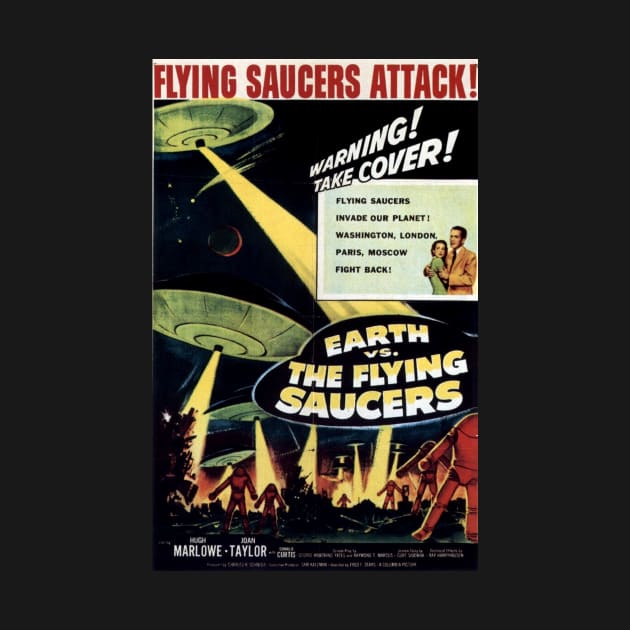 Classic Science Fiction Movie Poster - Earth vs Flying Saucers by Starbase79